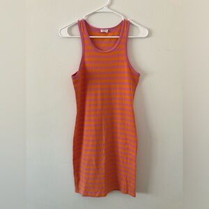 Cotton:On Pink & Orange Striped Dress